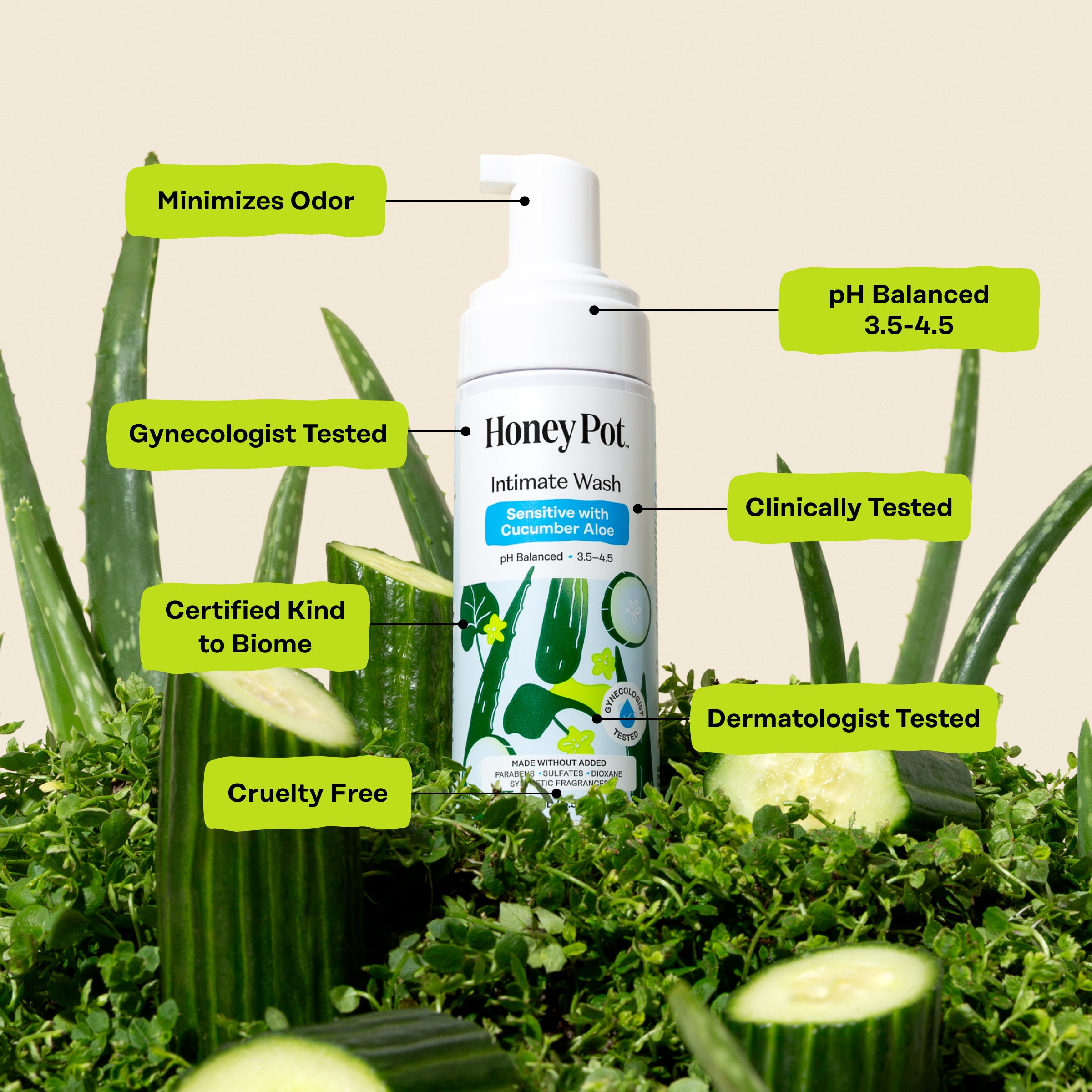 Sensitive with Cucumber Aloe Intimate Wash