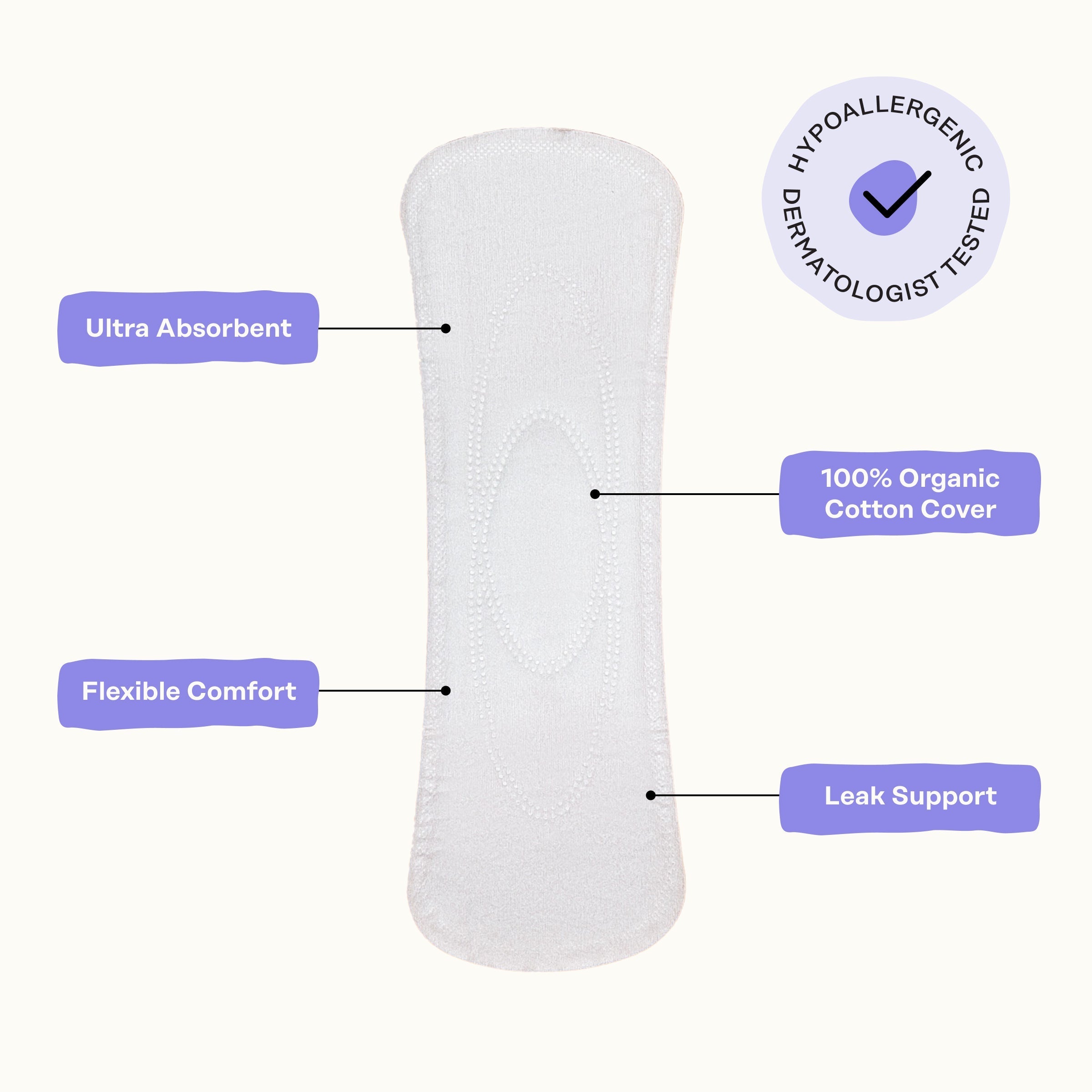 Organic Cotton Cover Calming Herbal Infusion Long Liners